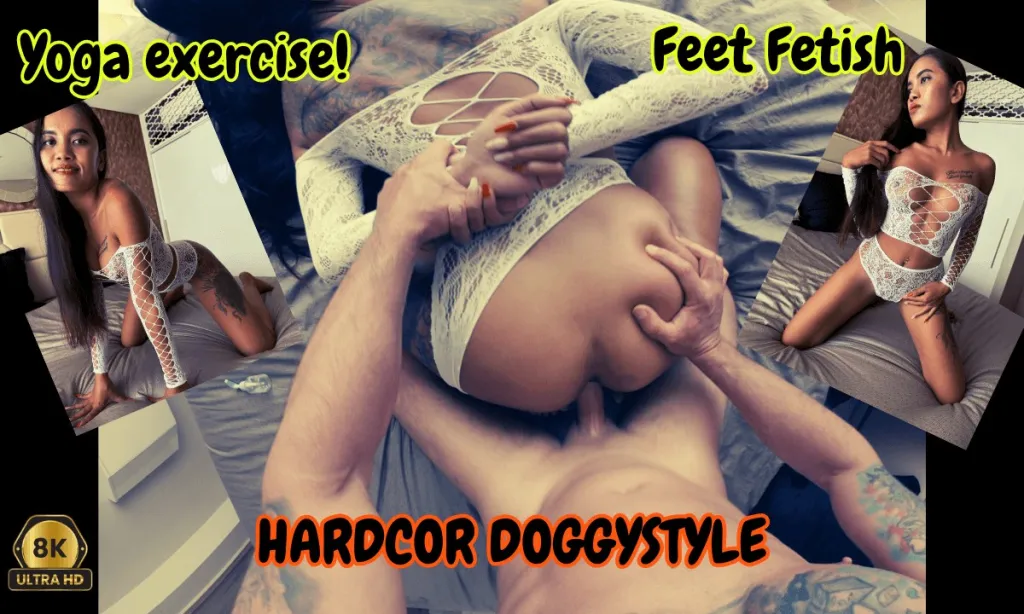 Cherry Lee & Tommy Stone: Asian Fitness Model in 4K 3D Foot Worship and Doggy Style