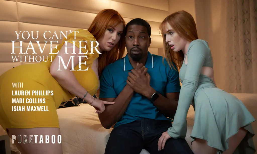 Madi Collins, Lauren Phillips, Isiah Maxwell - stepfamily Threesome: Share Your Man (4K)