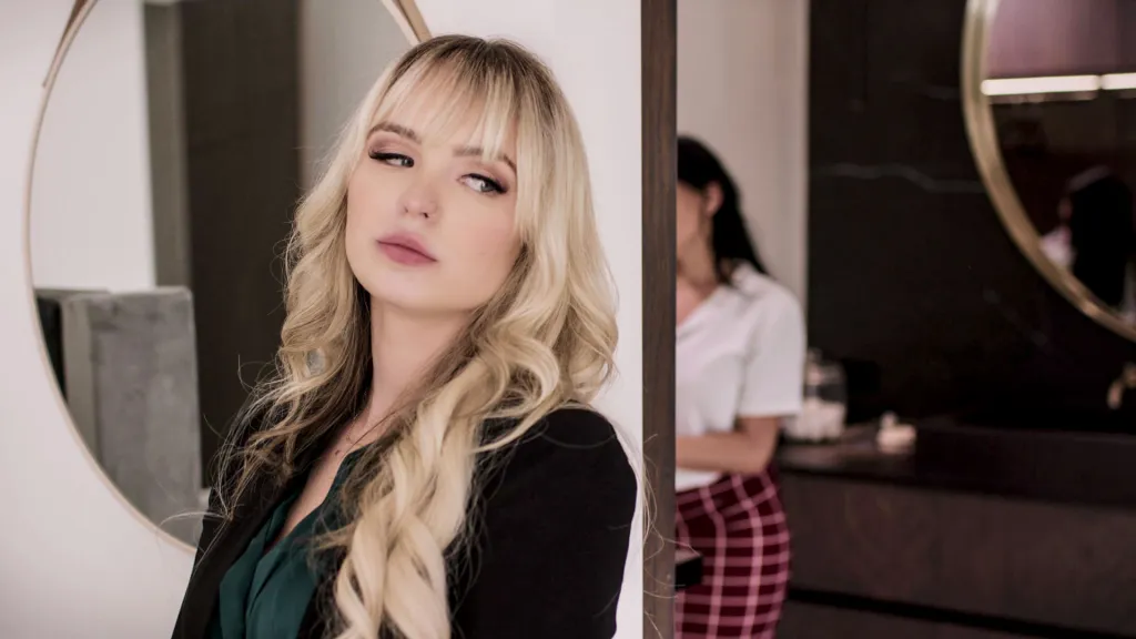 Lilly Bell, Tommy Pistol: Office Love Triangle - Fingering, Blowjob, Doggy Style
